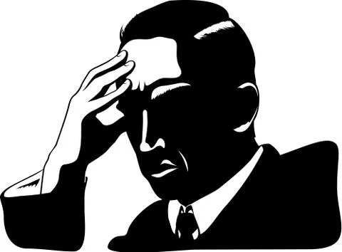 Thinking man 스톡 일러스트