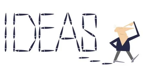 Thinking man Stock Illustration