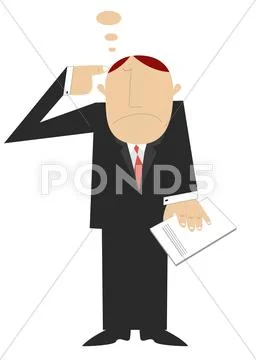 Thinking man Stock Illustration