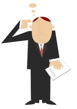 Thinking man Stock Illustration