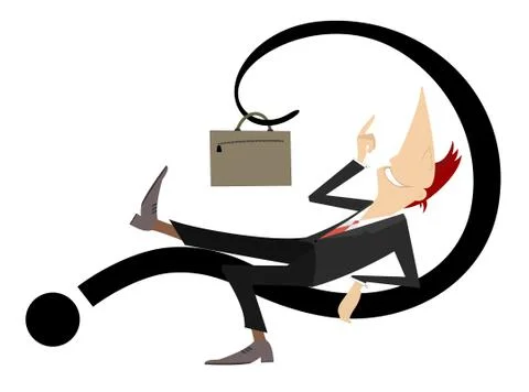 Thinking man Stock Illustration