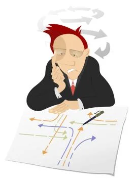 Thinking man Stock Illustration