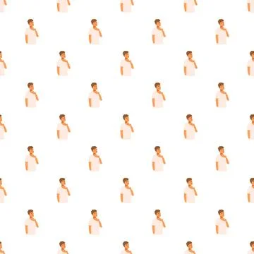Thinking man pattern wondering about a decision Stock Illustration