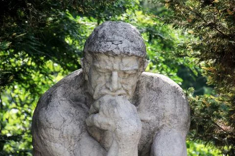 The Thinking Man Rodin 스톡 사진