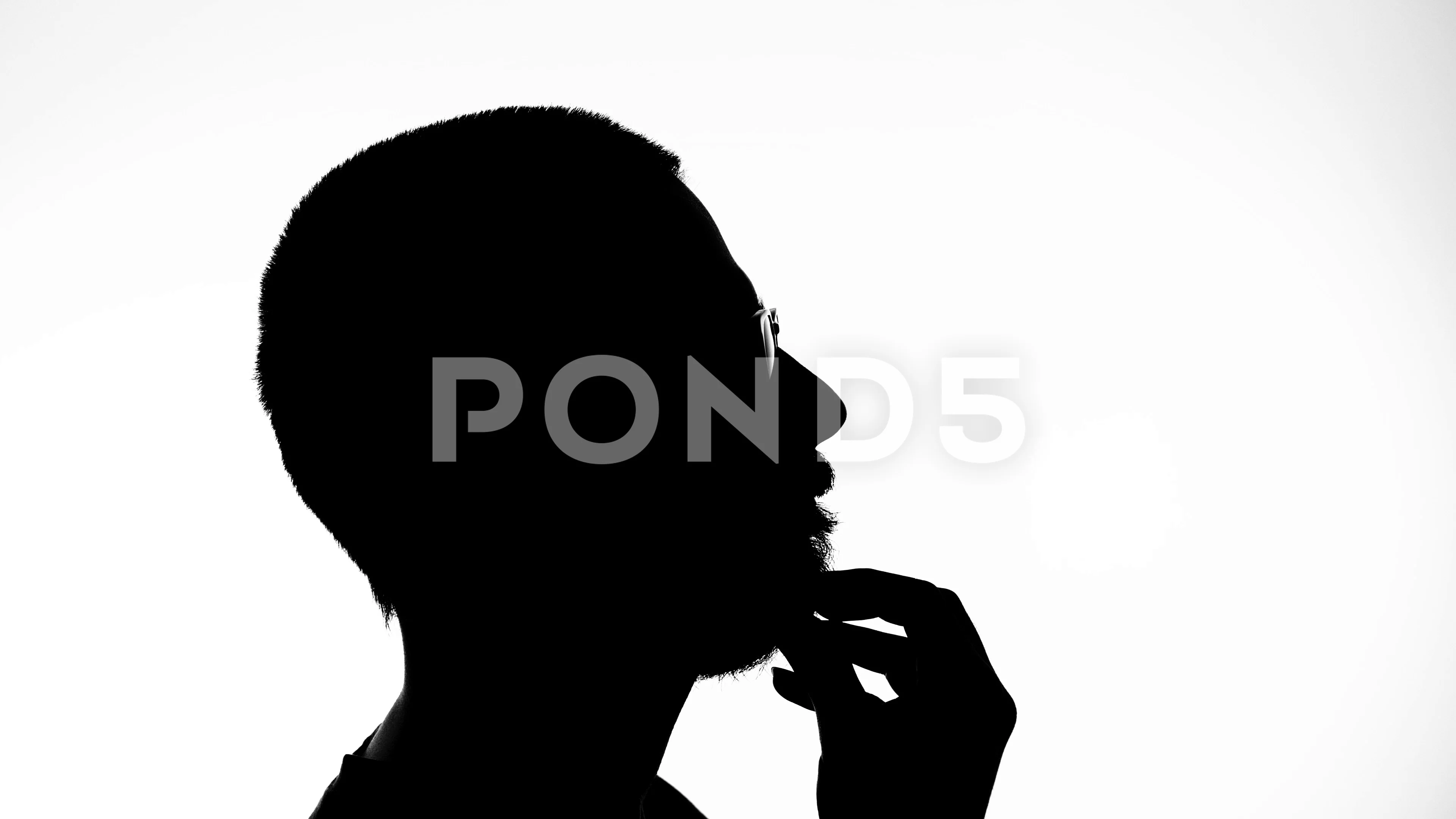thinking person silhouette