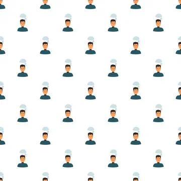 Thinking man with thought bubble pattern design Stock Illustration