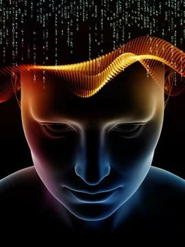 Thinking of Mathematics 스톡 일러스트