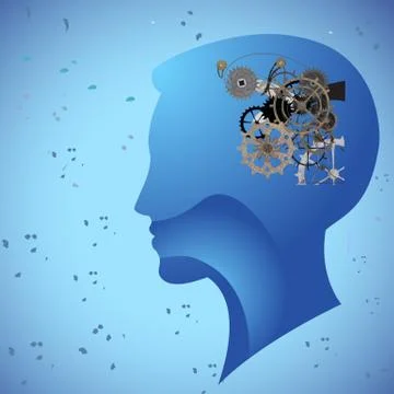 Thinking mechanical Stock Illustration