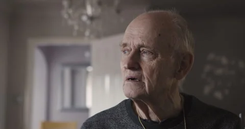 Thinking, memory and senior man in rehabilitation home suffering with parkinson Stock Footage 307982253