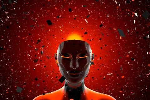 The thinking mind Stockillustratie