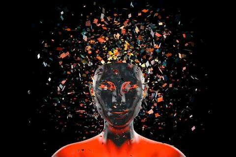 The thinking mind 库存插图