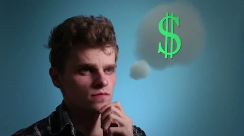 Thinking of money. Stock Footage 21946878