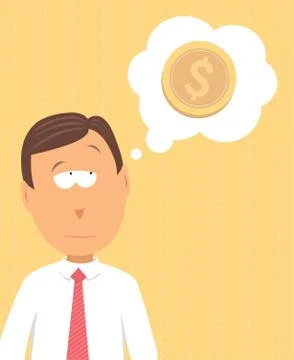 Thinking of money Stock Illustration