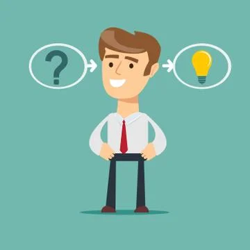 Thinking or problem solving business concept. 스톡 일러스트