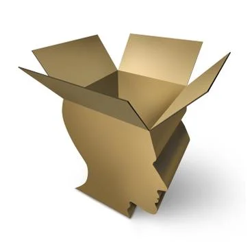 Thinking out of the box Stock Illustration