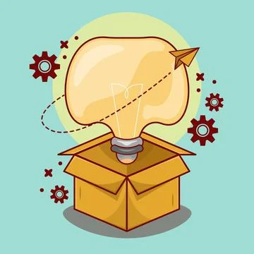 Thinking Out of The Box Illustration Stock Illustration