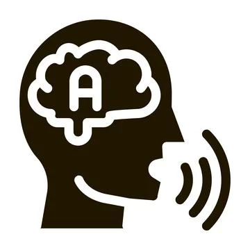 Thinking Out Loud Icon Vector Glyph Illustration Illustrazione stock