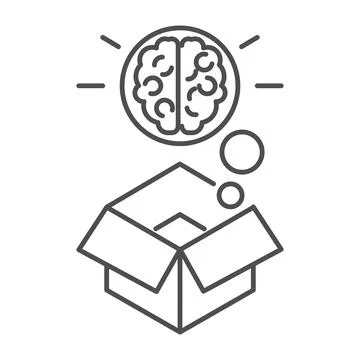 Thinking outside the box concept Illustrazione stock