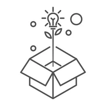 Thinking outside the box concept Stock Illustration