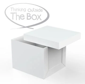 Thinking outside the box Stock Illustration
