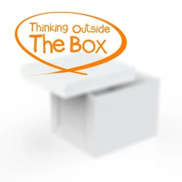Thinking outside the box Stock Illustration