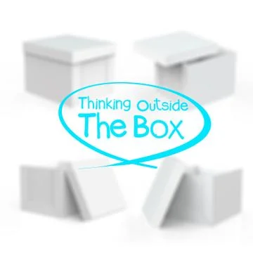 Thinking outside the box Stock Illustration