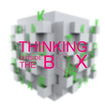 Thinking outside the box Stock Illustration