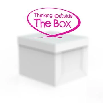 Thinking outside the box Stock Illustration