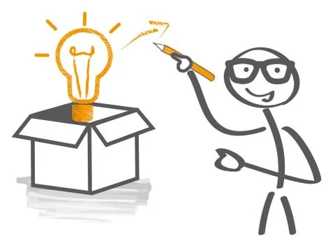 Thinking outside the box Stock Illustration