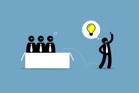 Thinking outside the box. Stock Illustration