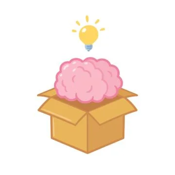 Thinking outside the box 库存插图