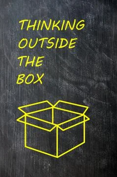 Thinking outside the box 스톡 사진
