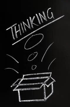 Thinking outside the box Stock Photos