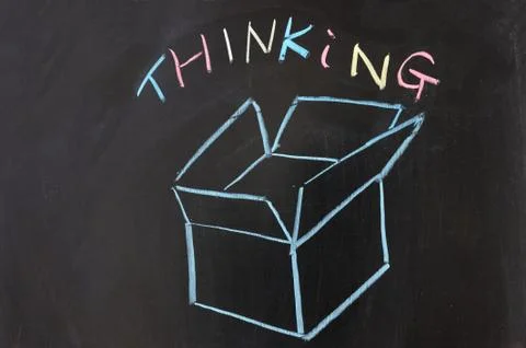 Thinking outside the box Stock Photos