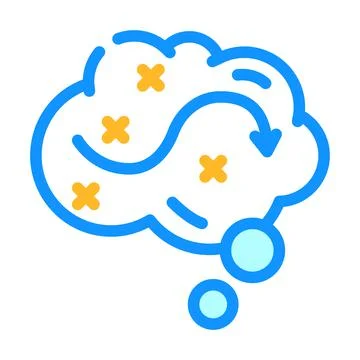 Thinking over plan color icon vector illustration Illustrazione stock