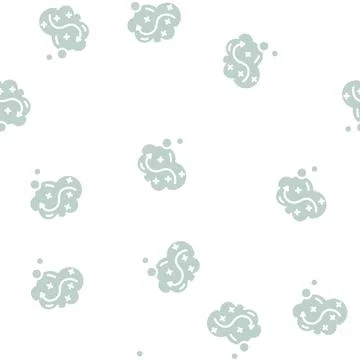 Thinking over plan glyph vector seamless pattern Illustrazione stock