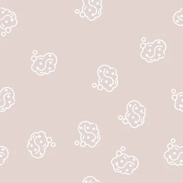 Thinking over plan line vector seamless pattern Stock Illustration