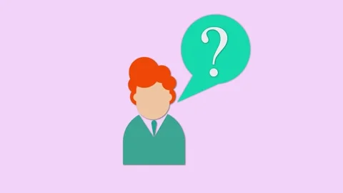 Thinking Person with Question Mark Video stock 274467629