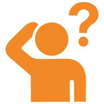 Thinking person with question mark icon. Problem solving concept. 스톡 일러스트