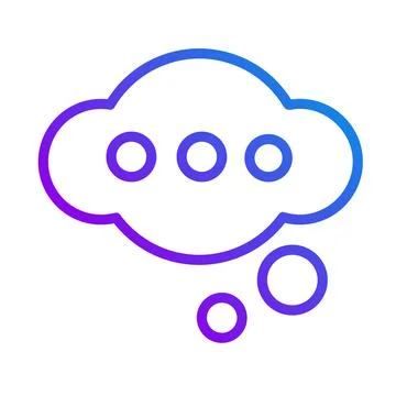 Thinking pixel perfect gradient linear vector icon Illustrazione stock