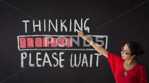 Thinking please wait Stock Illustration