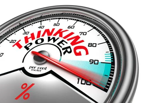 Thinking power conceptual meter Stock Illustration