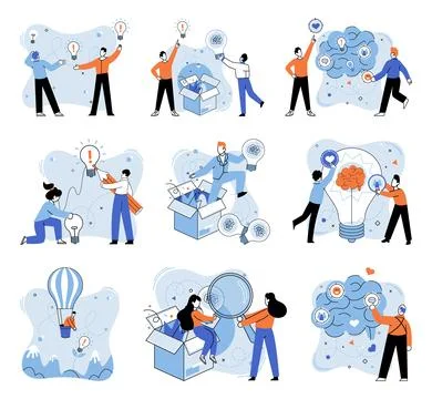 Thinking process. Education shapes minds, cultivating culture creative prob.. Illustrazione stock