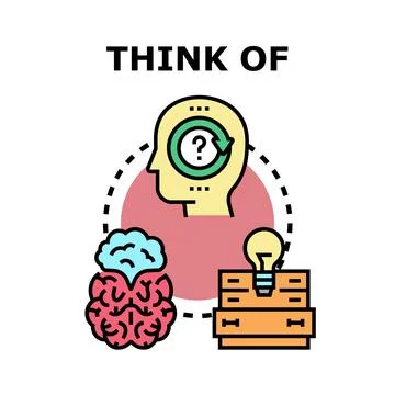 Thinking process generating creative ideas and solutions 스톡 일러스트