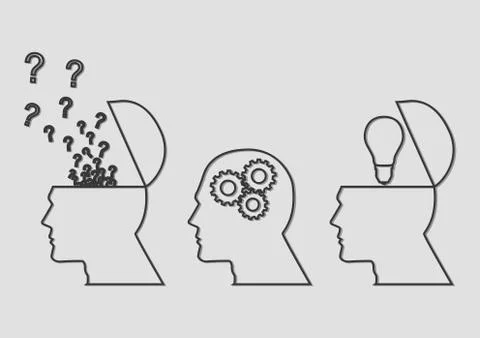 Thinking Process Stock Illustration