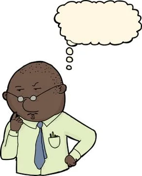 Thinking professional man Stock Illustration