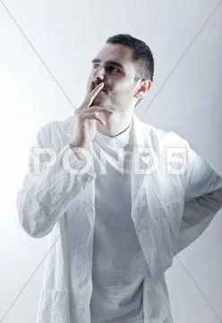 Thinking researcher Stock Photos
