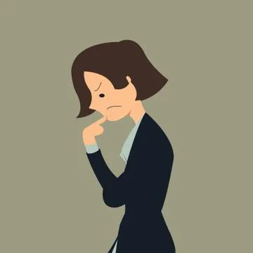 Thinking seriously Stock Illustration