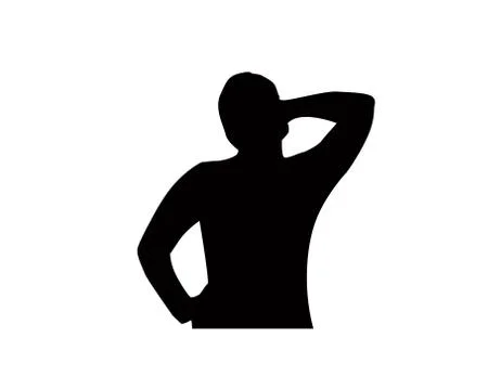 Thinking silhouette Stock Illustration