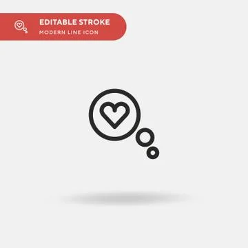 Thinking Simple vector icon. Illustration symbol design template for web mobi イラスト素材